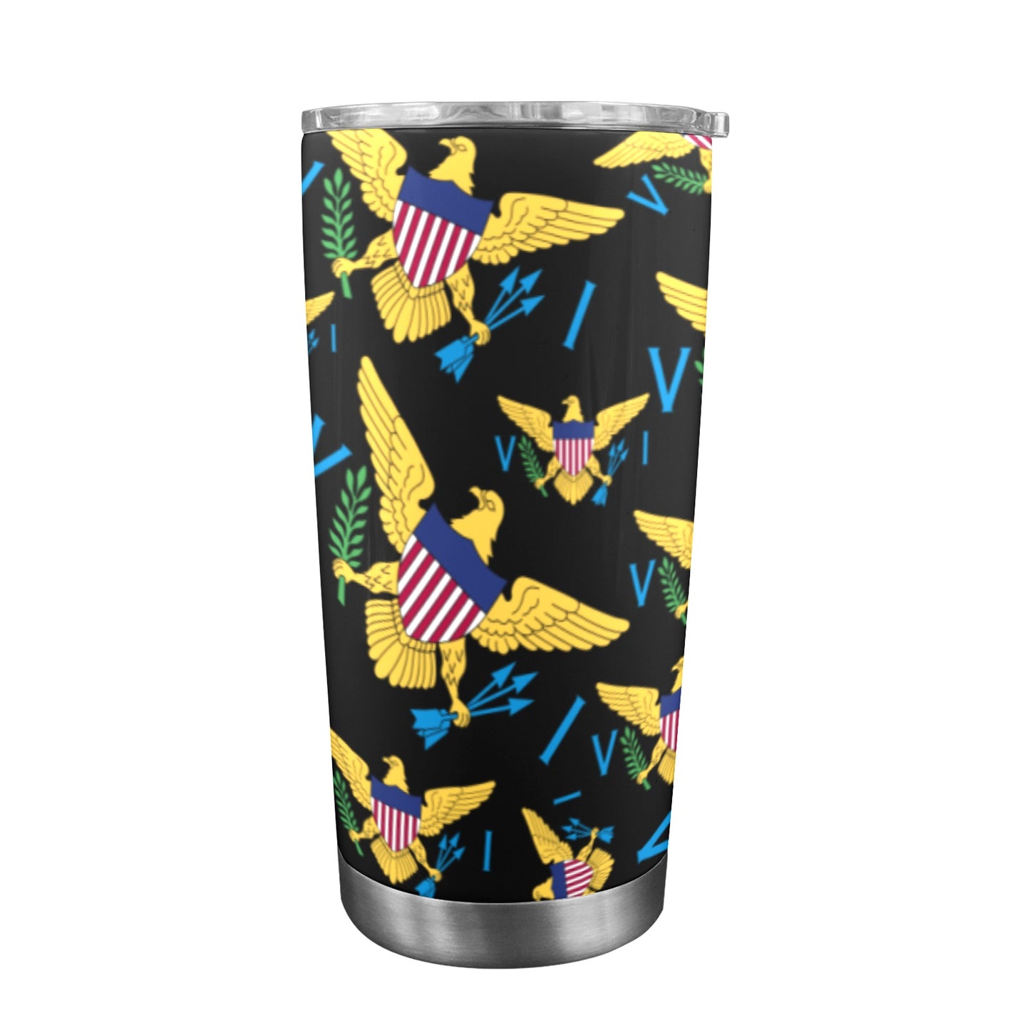 VI Flag Multiple_20o Tumbler with Clear Slide Lid