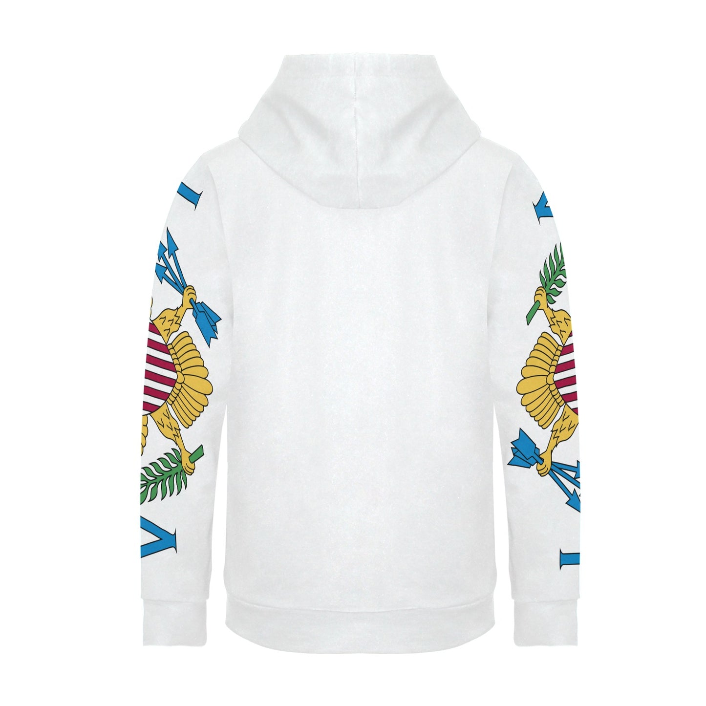 VI Flag Sweatshirt_Sleeves Only Women's Long Sleeve Fleece Hoodie (Model H55)