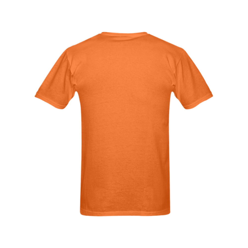 Rooted Deep_Orange Men's T-Shirt in USA Size (Front Printing Only)