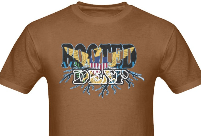 Rooted Deep_Brwn Men's T-Shirt in USA Size (Front Printing Only)