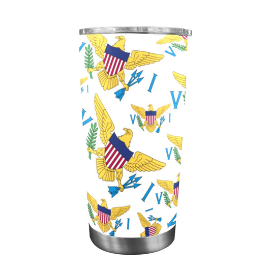 VI Flag Multiple_20o Tumbler with Clear Slide Lid