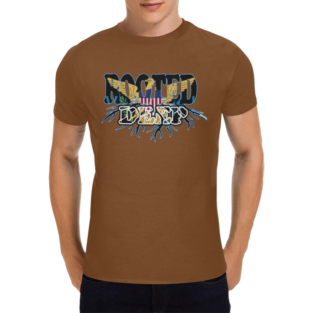 Rooted Deep_Brwn Men's T-Shirt in USA Size (Front Printing Only)