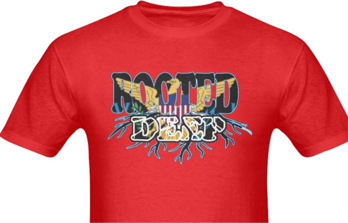 Rooted Deep_Red Men's T-Shirt in USA Size (Front Printing Only)