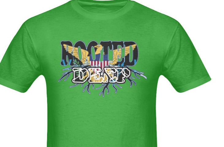 Rooted Deep_Green Men's T-Shirt in USA Size (Front Printing Only)