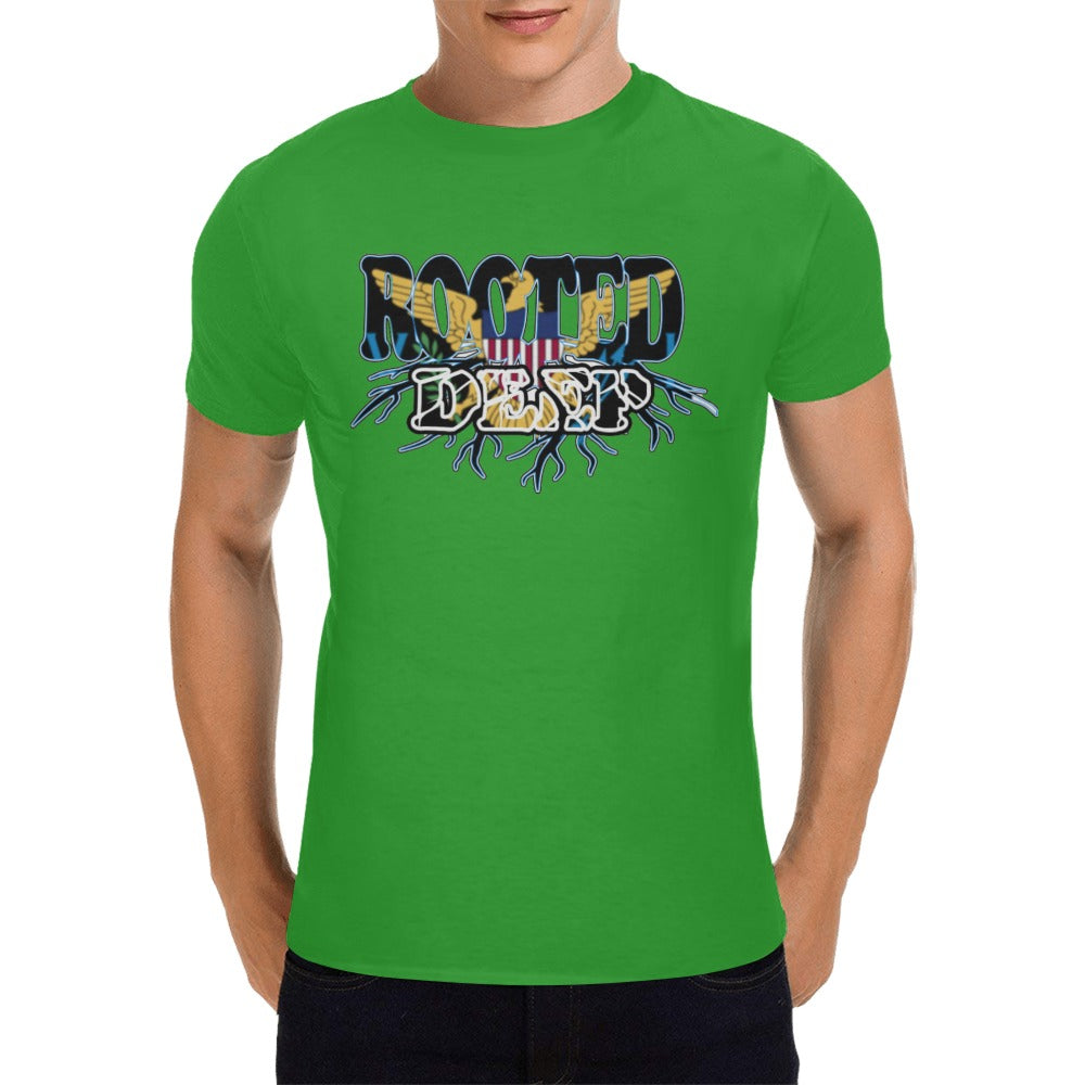 Rooted Deep_Green Men's T-Shirt in USA Size (Front Printing Only)