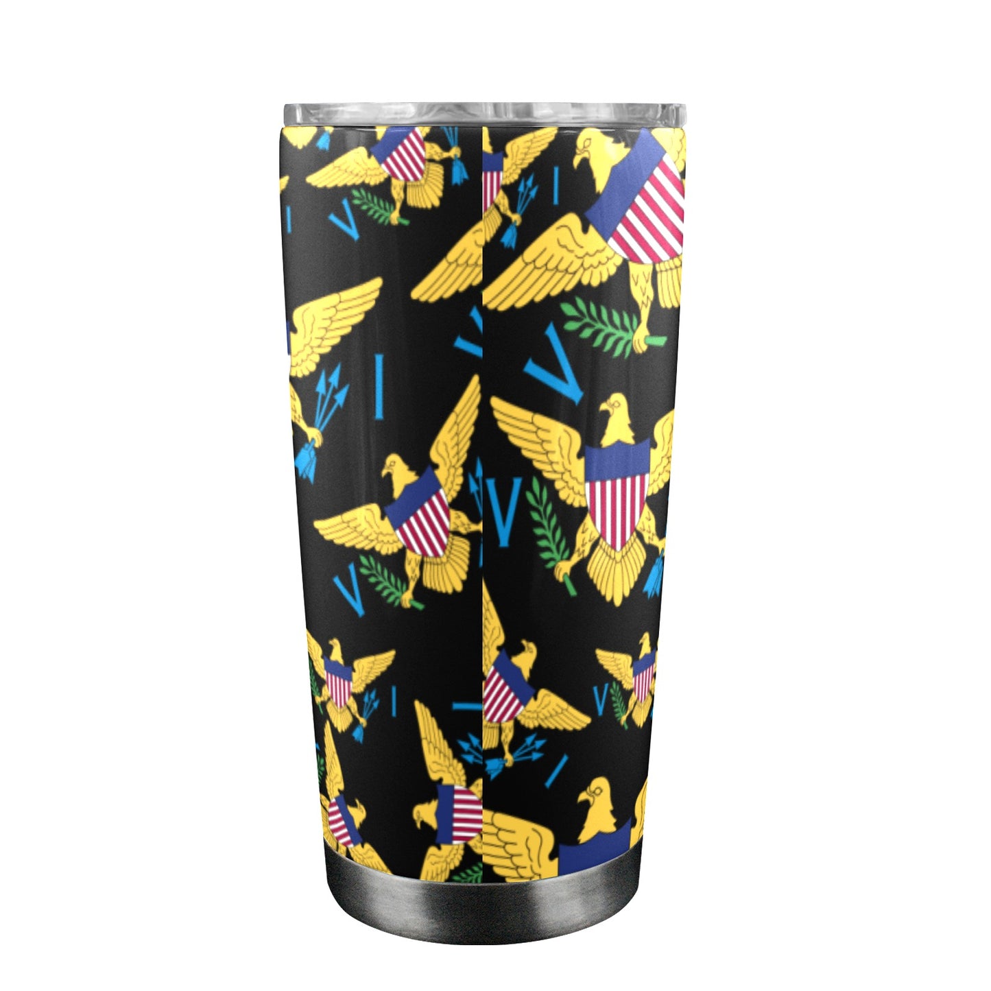 VI Flag Multiple_20o Tumbler with Clear Slide Lid