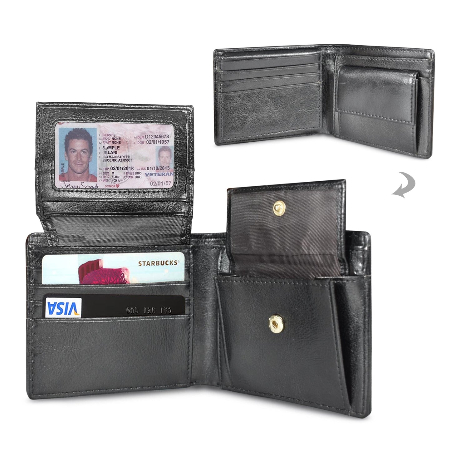 Men's Bifold Wallet with Multi Slots (1706)